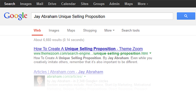 jay abraham unique selling proposition